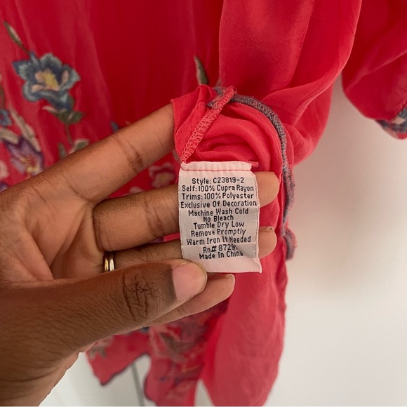 Johnny Was Marin Embroidered Tunic Blouse Top - Picture 7 of 8